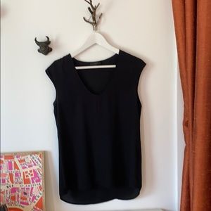 J crew black sleeveless top, size 00